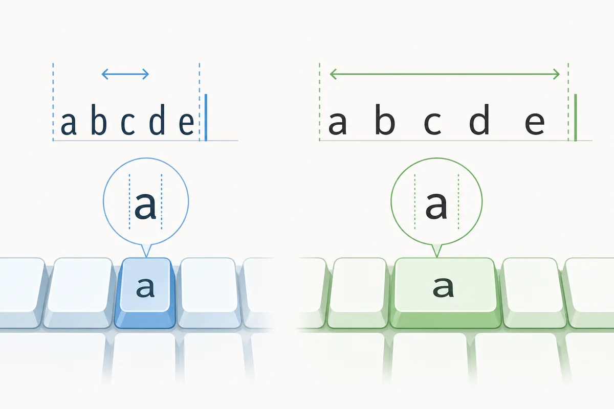 半角ローマ字とは何かを説明する図